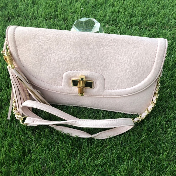 NEW Olivia & Joy Bamboo clutch crossbody purse - Picture 17 of 17